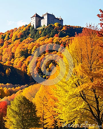 Enchanting Medieval Castle Stock Photo