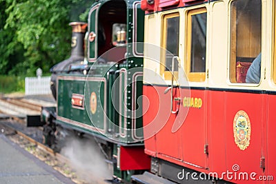 Castletown,Isle of Man, June 16, 2019. The Isle of Man Railway is a narrow gauge steam-operated railway connecting Douglas with Editorial Stock Photo