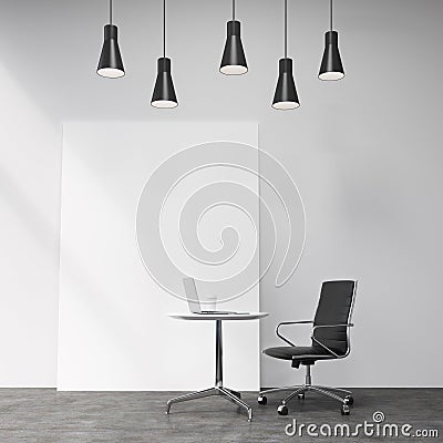 Castor chair at the table Stock Photo