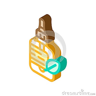 castor oil isometric icon vector illustration Vector Illustration