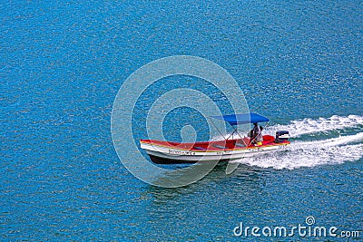 Brothers in Arms Water Taxi in Saint Lucia Editorial Stock Photo