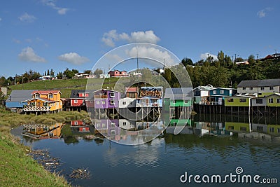 Castro colored stilt houses Stock Photo