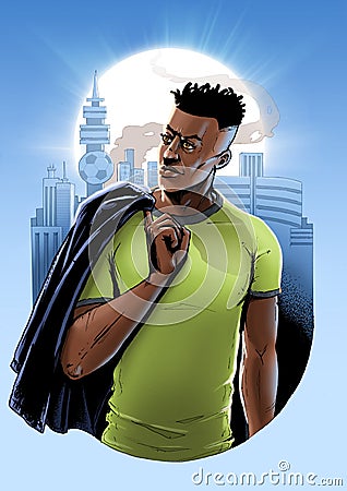 Casual African Man Stock Photo