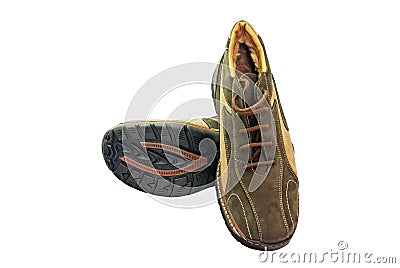 Casual brown shoes Vector Illustration