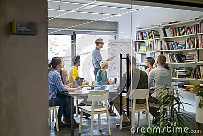 Casual business people working in meeting room Stock Photo