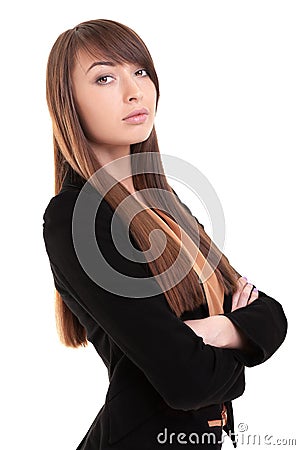 Casual businesswoman portrait - Crossed arms Stock Photo