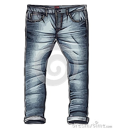 Casual jeans for men Vector Illustration