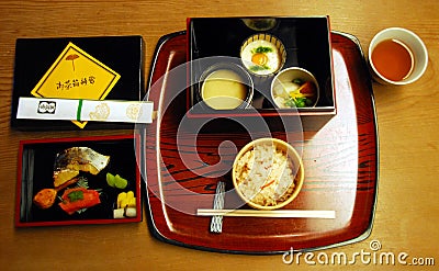 Casual kaiseki lunch Stock Photo