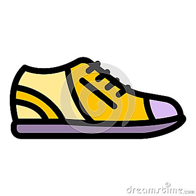 Casual sneakers icon color outline vector Vector Illustration