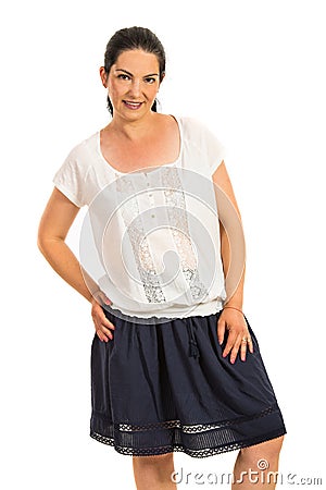 Casual woman in summer clothes Stock Photo