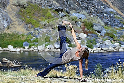 Casual Yoga Stock Photo