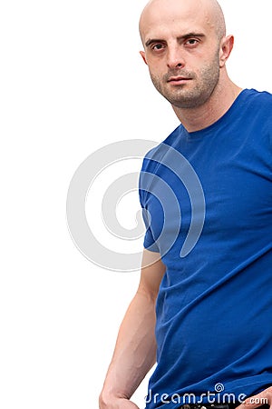 Casual young man on white background Stock Photo