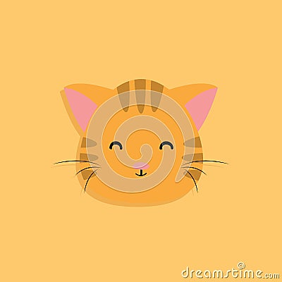 Cat cartoon face Vector Illustration