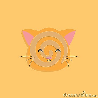 Cat cartoon face Vector Illustration