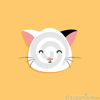 Cat cartoon face Vector Illustration