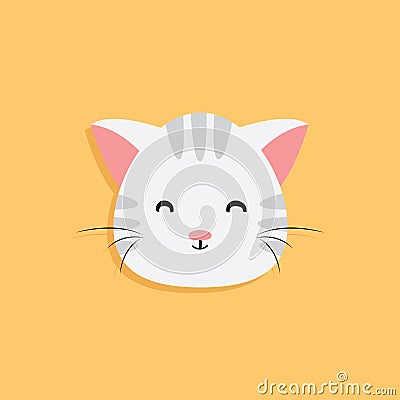 Cat cartoon face Vector Illustration