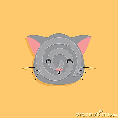 Cat cartoon face Vector Illustration