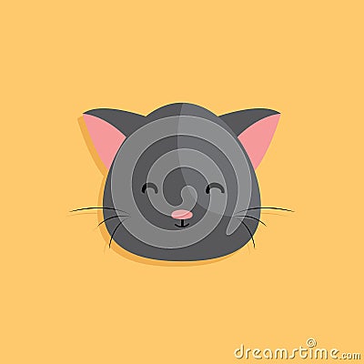 Cat cartoon face Vector Illustration