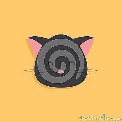 Cat cartoon face Vector Illustration