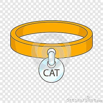 Cat collar icon, cartoon style Vector Illustration