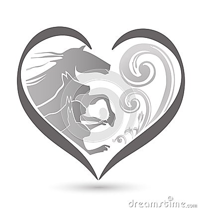 Cat dog horse and rabbit logo Vector Illustration