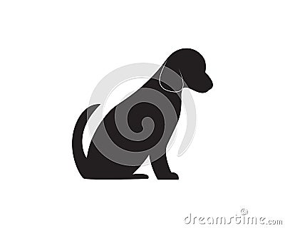 Cat and Dog vector silhouettes logo Vector Illustration