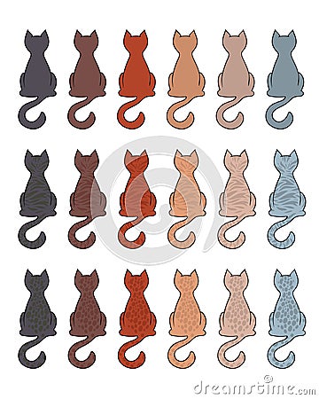 Cat fur color coats Stock Photo