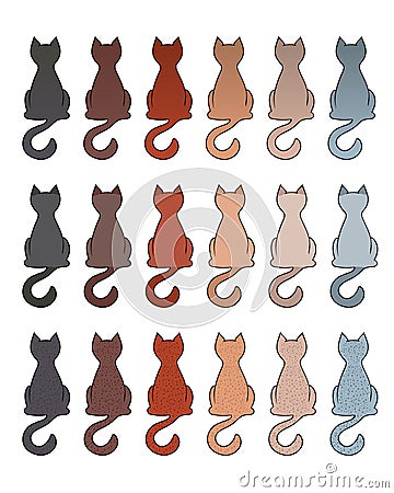 Cat fur color coats Stock Photo