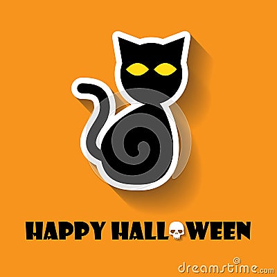 cat halloween icon Vector Illustration