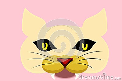 Cat head cartoon illustration symbol icon design. Cartoon Illustration