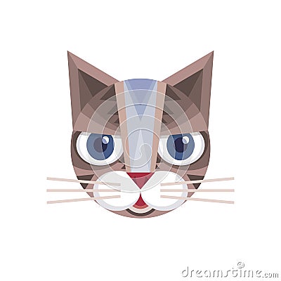 Cat head - vector sign illustration. Cat logo. Cat animal symbol. Cat head vector concept illustration. Feline illustration. Vector Illustration