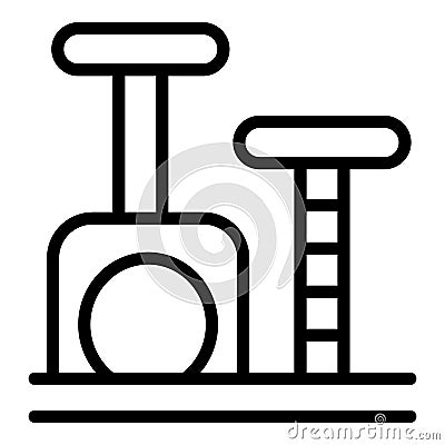 Cat house tower icon outline vector. Pet toy Vector Illustration