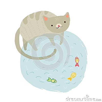 Cat illustration Vector Illustration