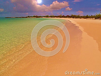 Cat Island Sunspot Beach Stock Photo
