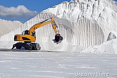 CAT Or JCB Type Of Excavator - Plant Machinery Stock Photo