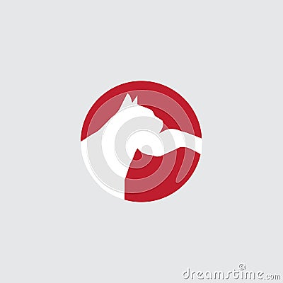 Cat lover logo design Stock Photo