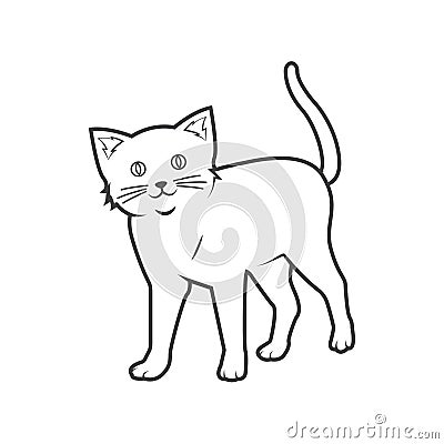 Cat outline Vector Illustration