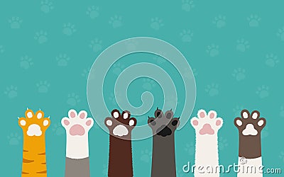 Cat paws Vector Illustration