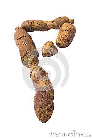 Cat poop isolated Stock Photo