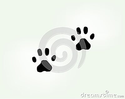 Cat`s paws in vector Vector Illustration