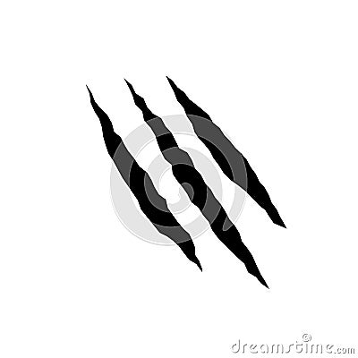 Cat scratches. Black claws animal scratch, Torn paper. Cat claws trace. Vector illustration on black background. Vector Illustration