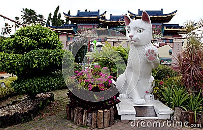 Cat statues of Kuching, Malaysia Stock Photo