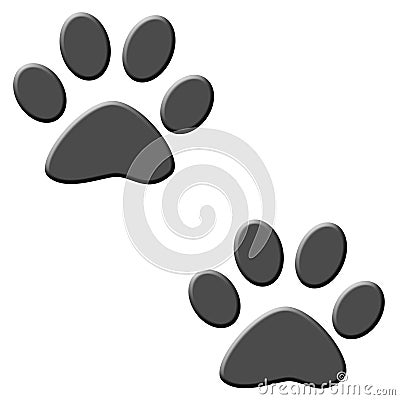 Cat tracks Stock Photo