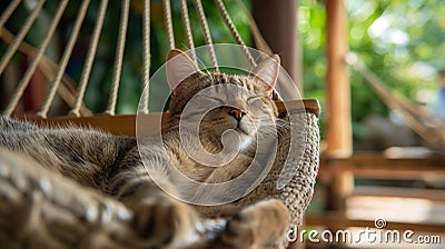 cat vacation in a nice resort, relax, cat-friendly, cats, chil Stock Photo