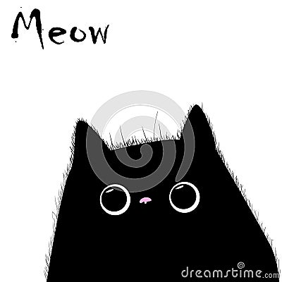 Cat vector, T-shirt Print, cartoon characters, cute cat Vector Illustration