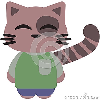 Cat Wearing Clothes Illustration Vector Illustration