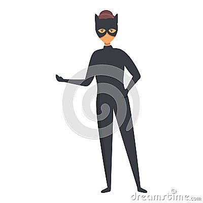 Cat woman costume icon cartoon vector. Kid cute Vector Illustration