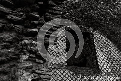 Museum and catacombs in Italy, travel in Napoli city, Europe Editorial Stock Photo