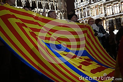 Catalan independence flag Editorial Stock Photo