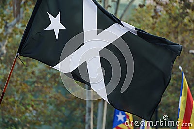 Catalan independentist flag Editorial Stock Photo